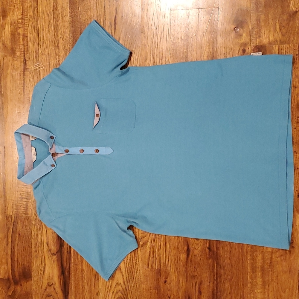 Mens Ted Baker blue Polo shirt size 4(L)